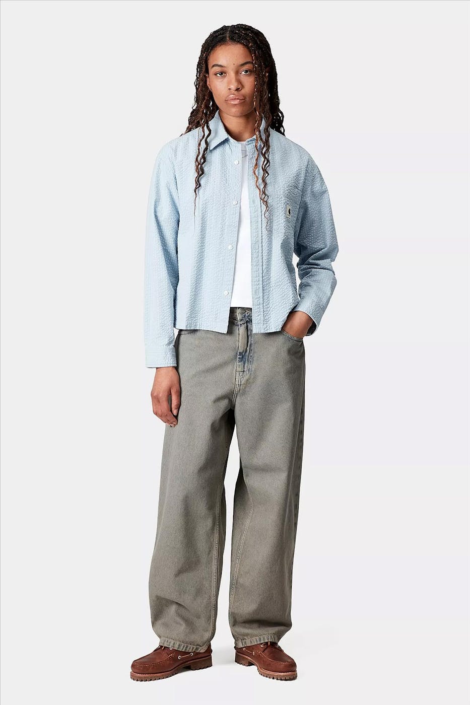 Carhartt WIP - Blauwbeige Brandon pant