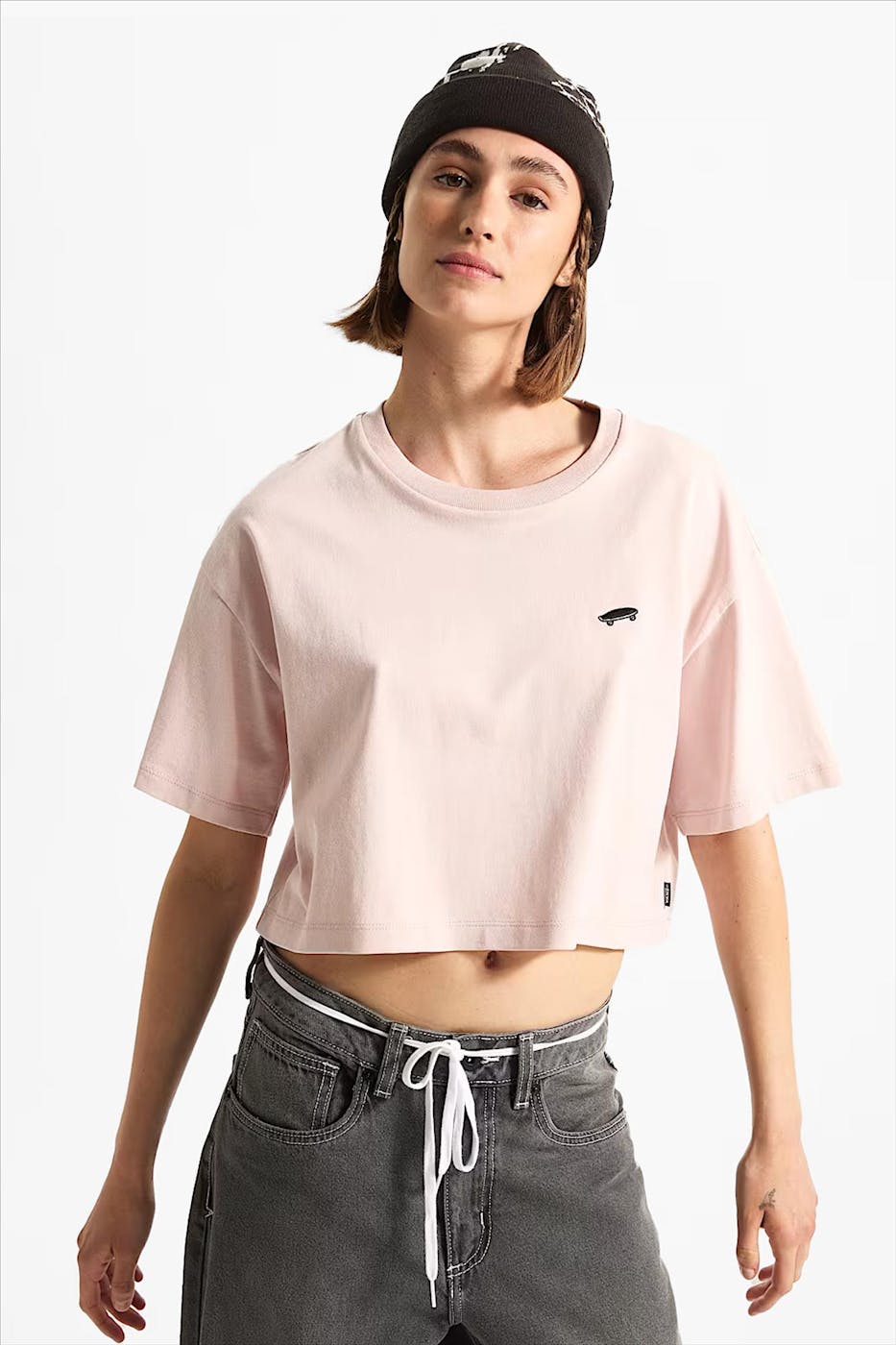 Vans - Lichtroze Salton Crop T-shirt