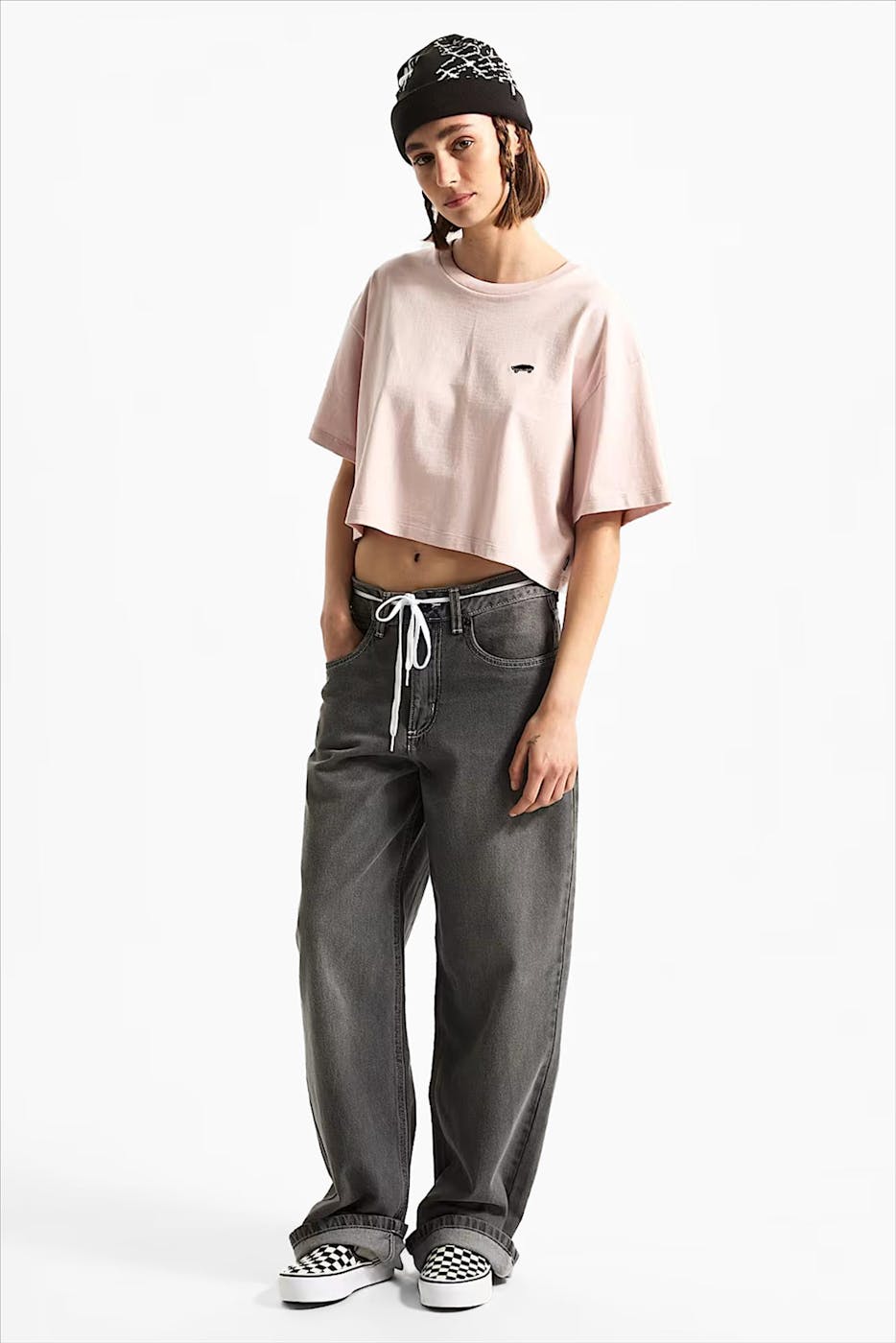 Vans - Lichtroze Salton Crop T-shirt