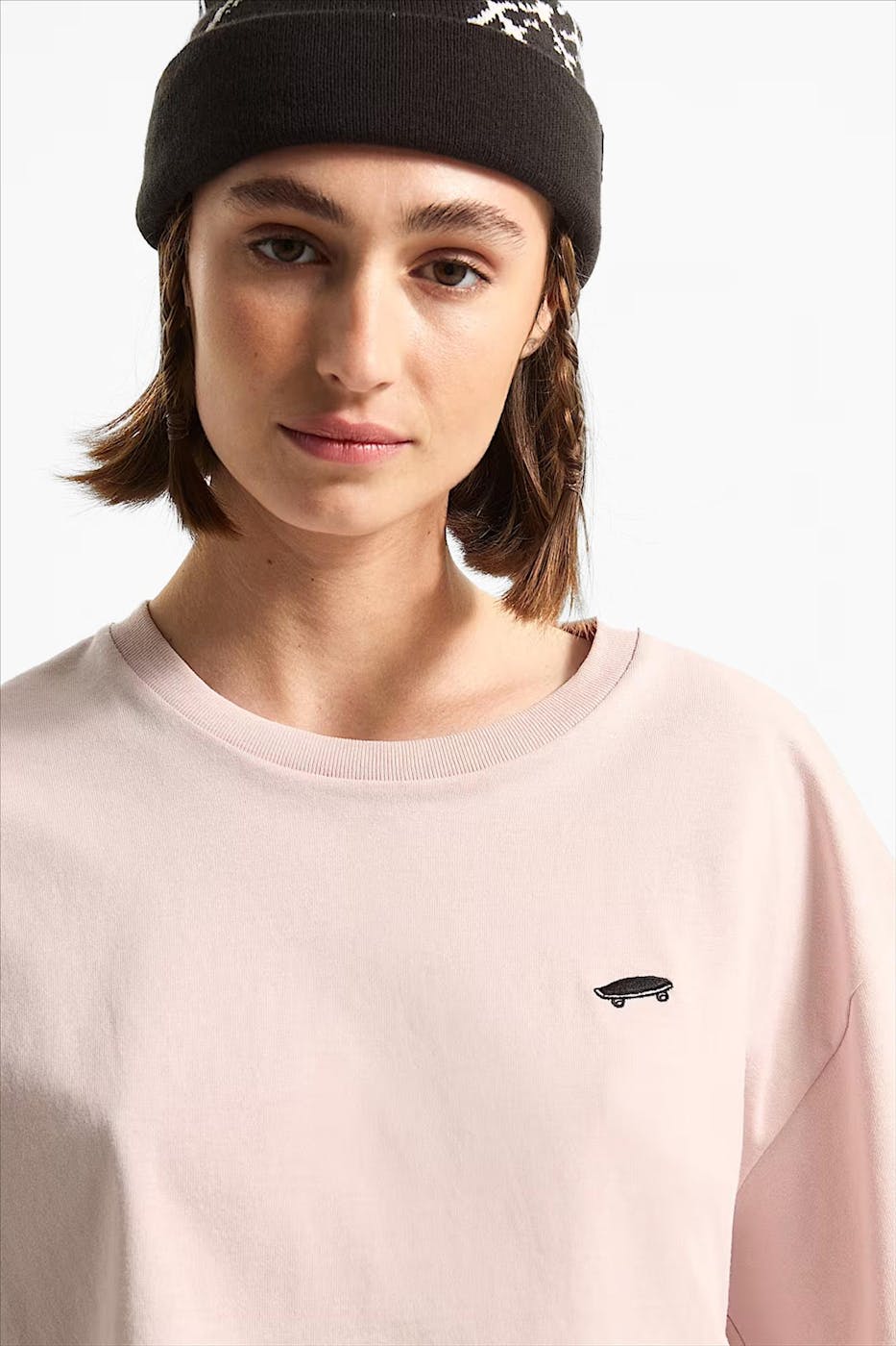 Vans - Lichtroze Salton Crop T-shirt