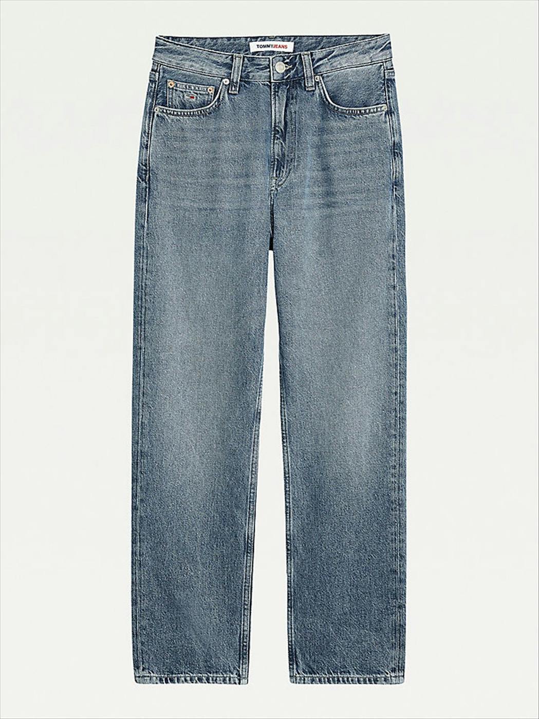 Tommy Jeans - Grijsblauwe Harper High Rise Straight Ankle jeans