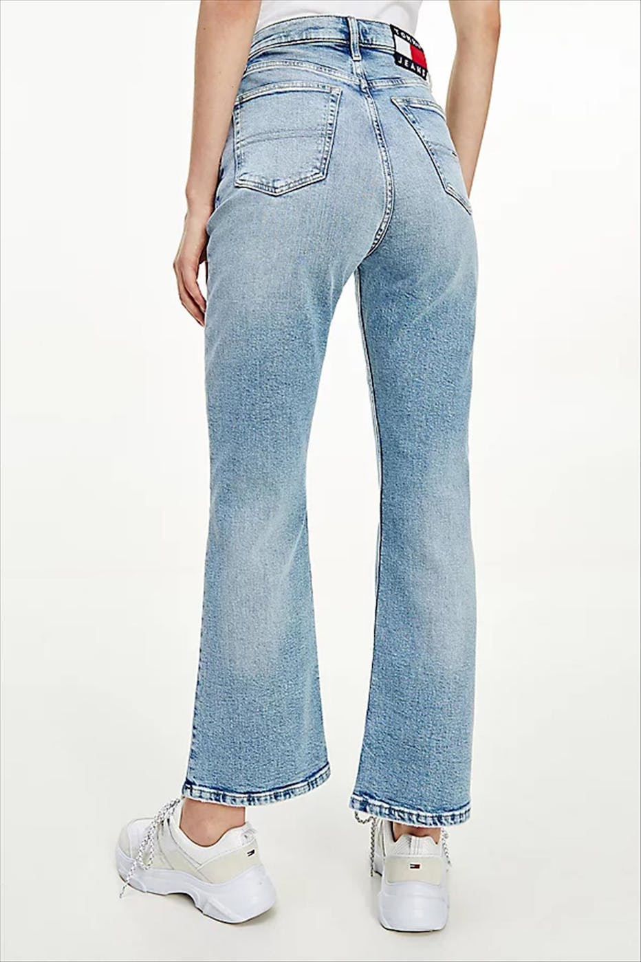 Tommy Jeans -   Lichtblauwe Harper High Rise Straight Ankle jeans