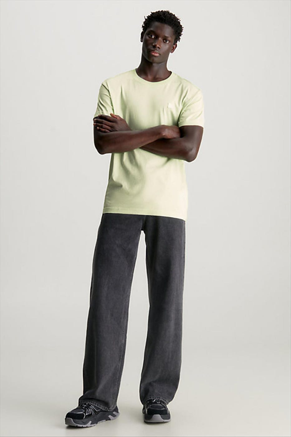 Calvin Klein Jeans - Lichtgroene Monogram T-shirt