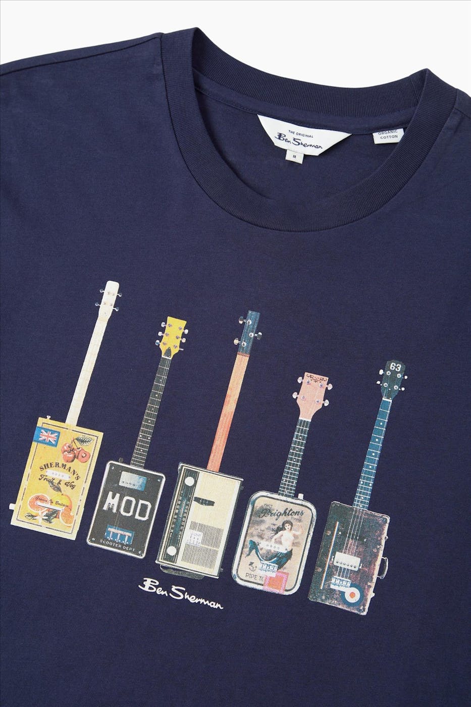 Ben Sherman - Donkerblauwe Guitars T-shirt