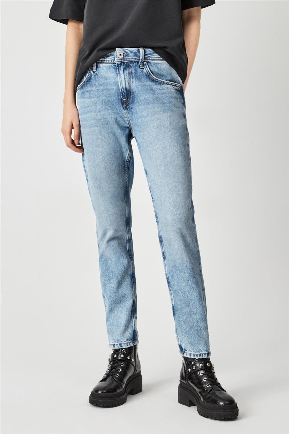 Pepe Jeans London - Lichtblauwe Violet Mom Carrot jeans