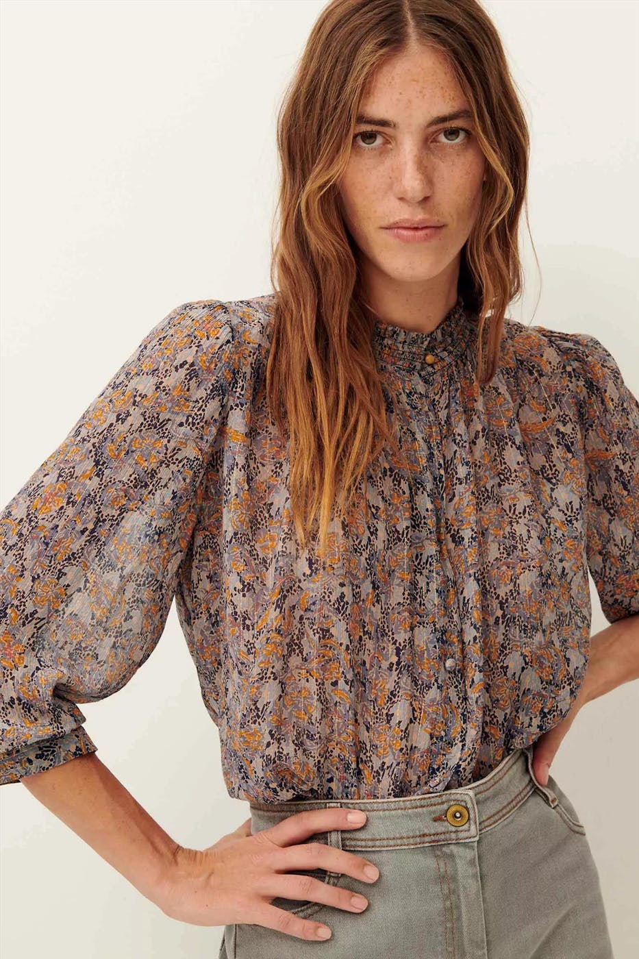 Sessùn - Blauwe Lylee blouse