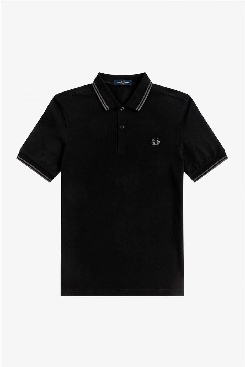 Fred Perry - Zwart-grijze Twin Tipped polo
