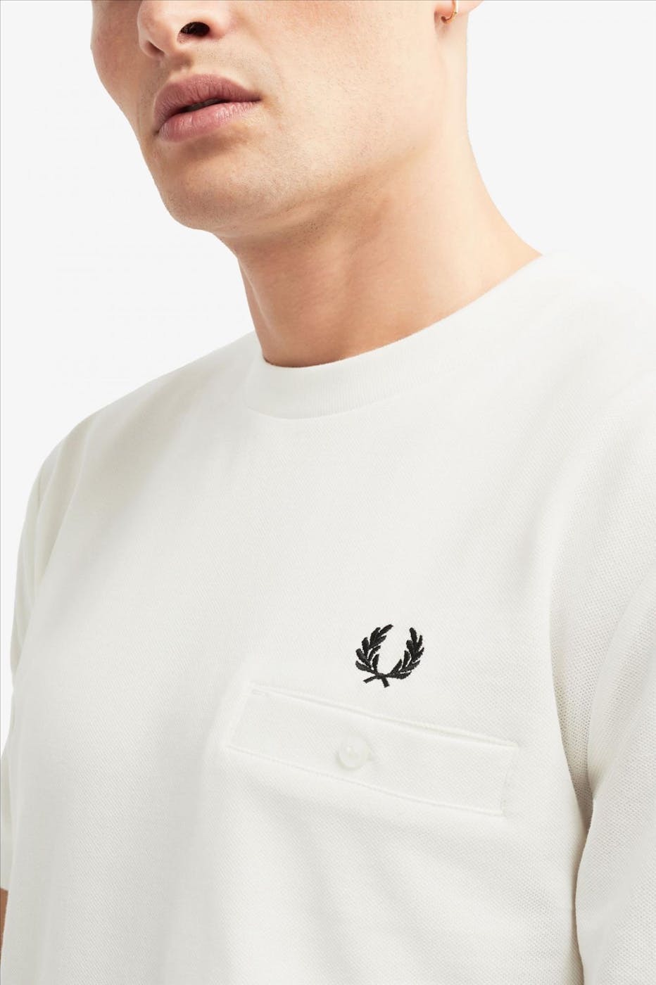 Fred Perry - Witte Pique T-shirt