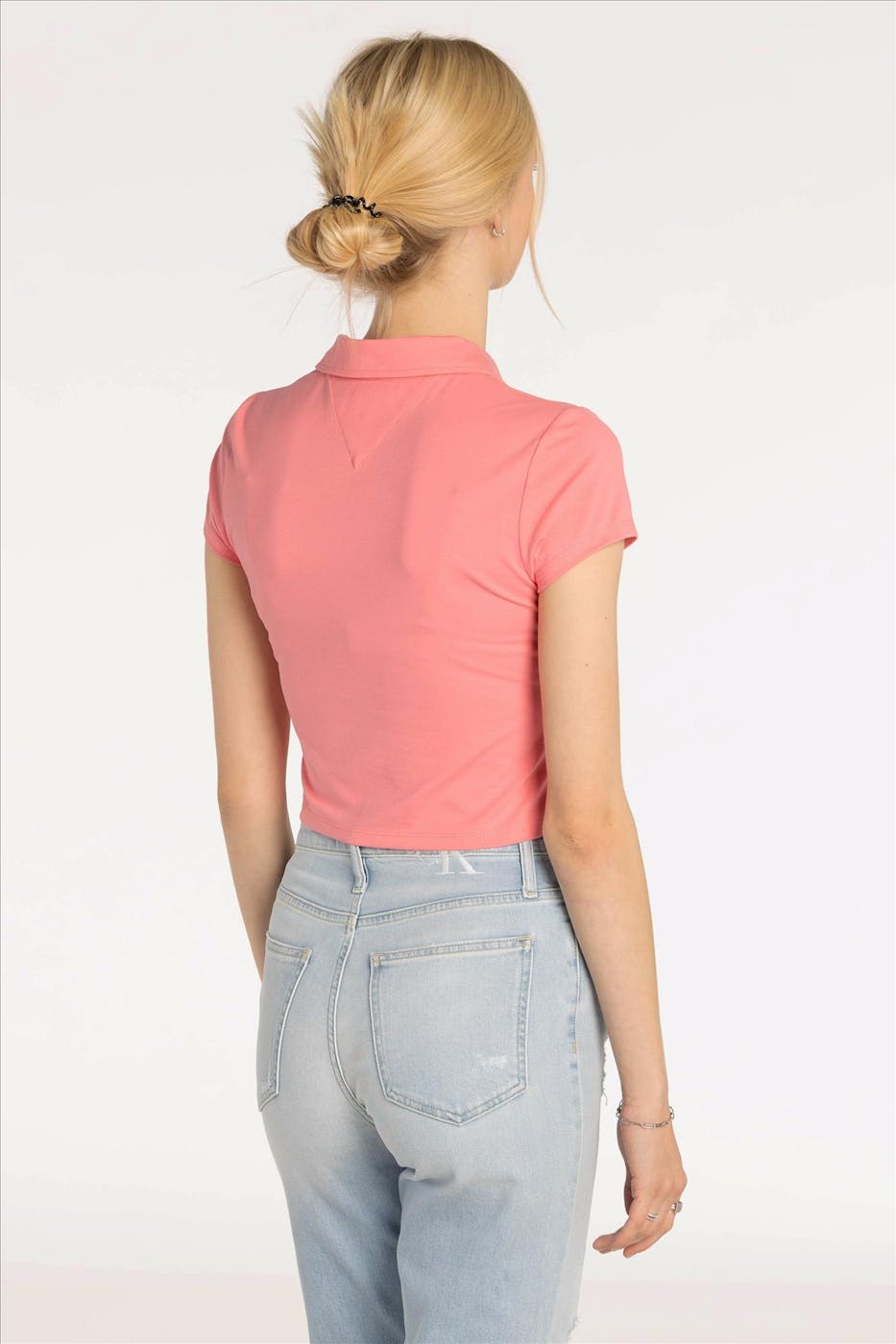 Tommy Jeans - Roze TJW Button Through polo