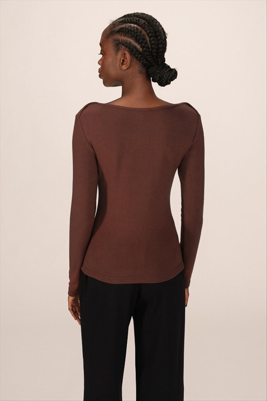 Grace & Mila - Donkerbruine Stanley longsleeve