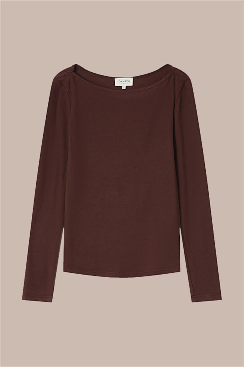 Grace & Mila - Donkerbruine Stanley longsleeve