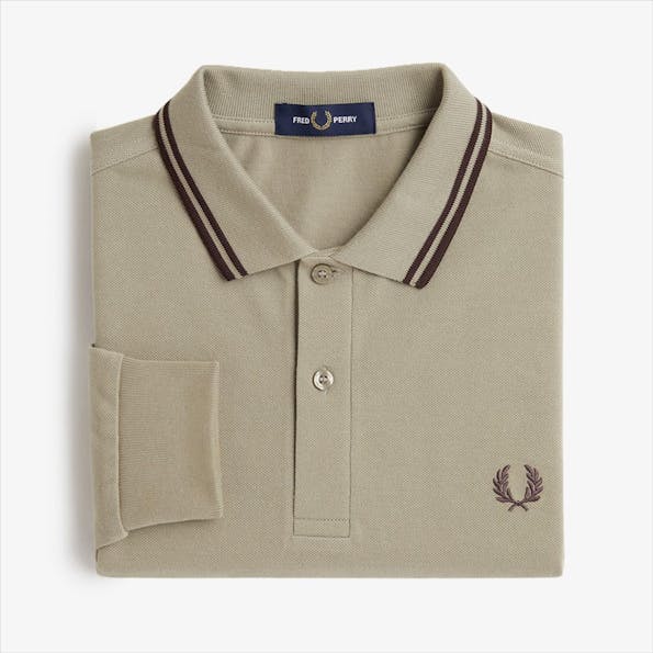 Fred Perry - Bruingrijze Twin Tipped polo