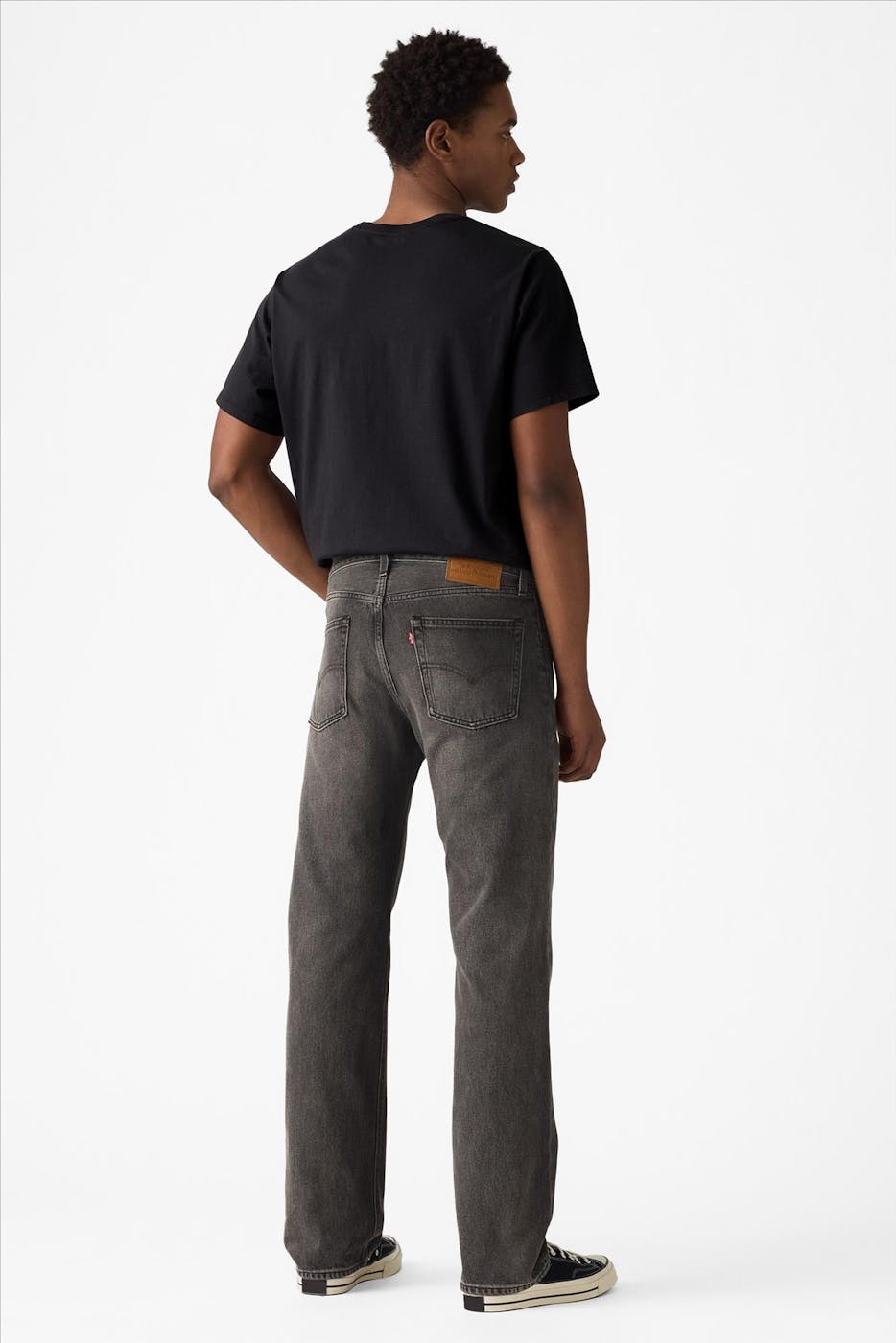 Levi's - Donkergrijze 555 relaxed straight jeans