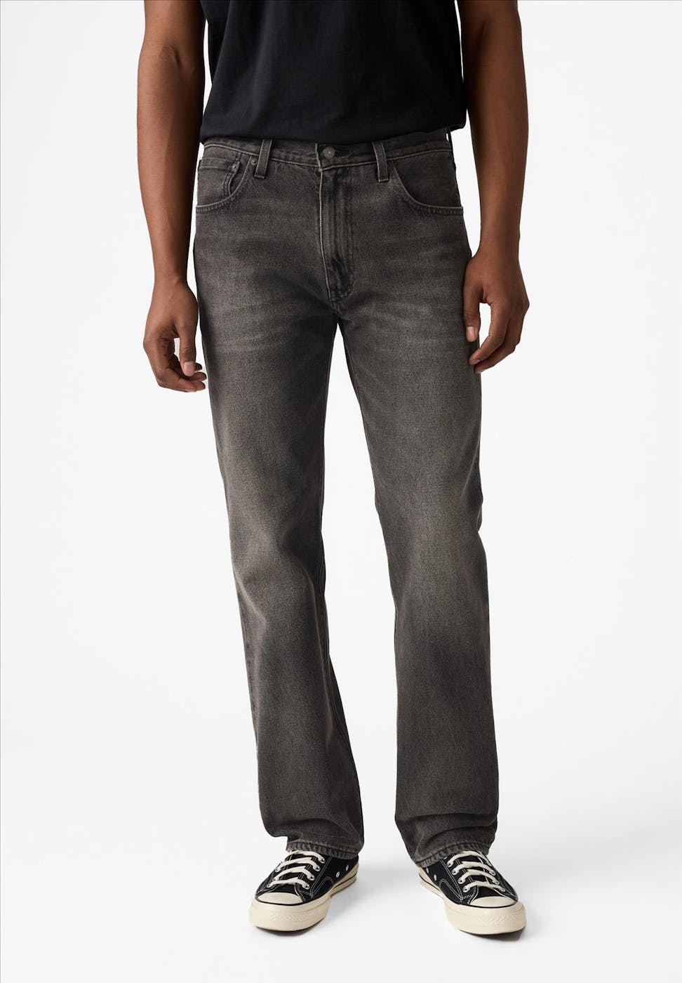 Levi's - Donkergrijze 555 relaxed straight jeans