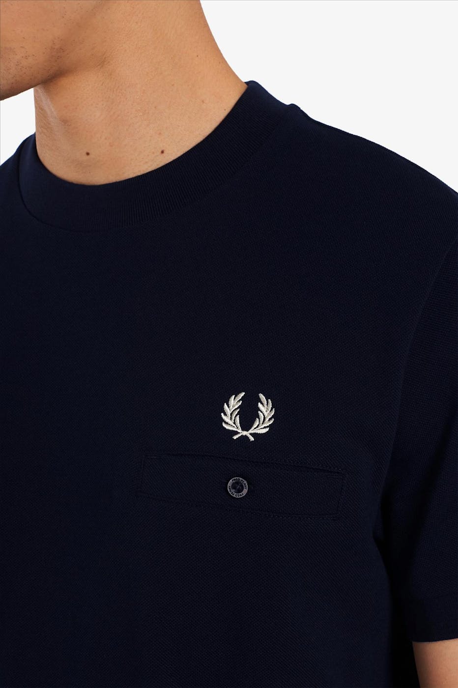 Fred Perry - Donkerblauwe Pique T-shirt