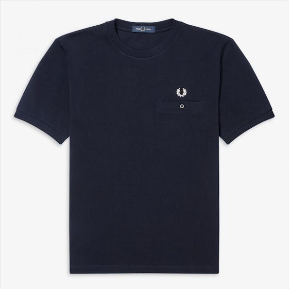 Fred Perry - Donkerblauwe Pique T-shirt