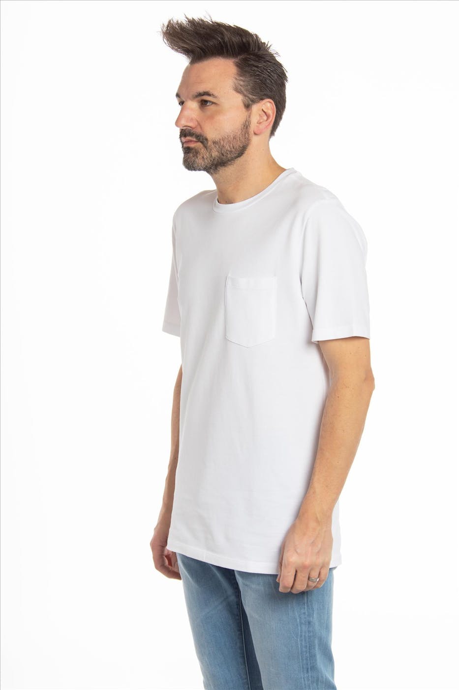 Minimum - Witte Jann piqué T-shirt