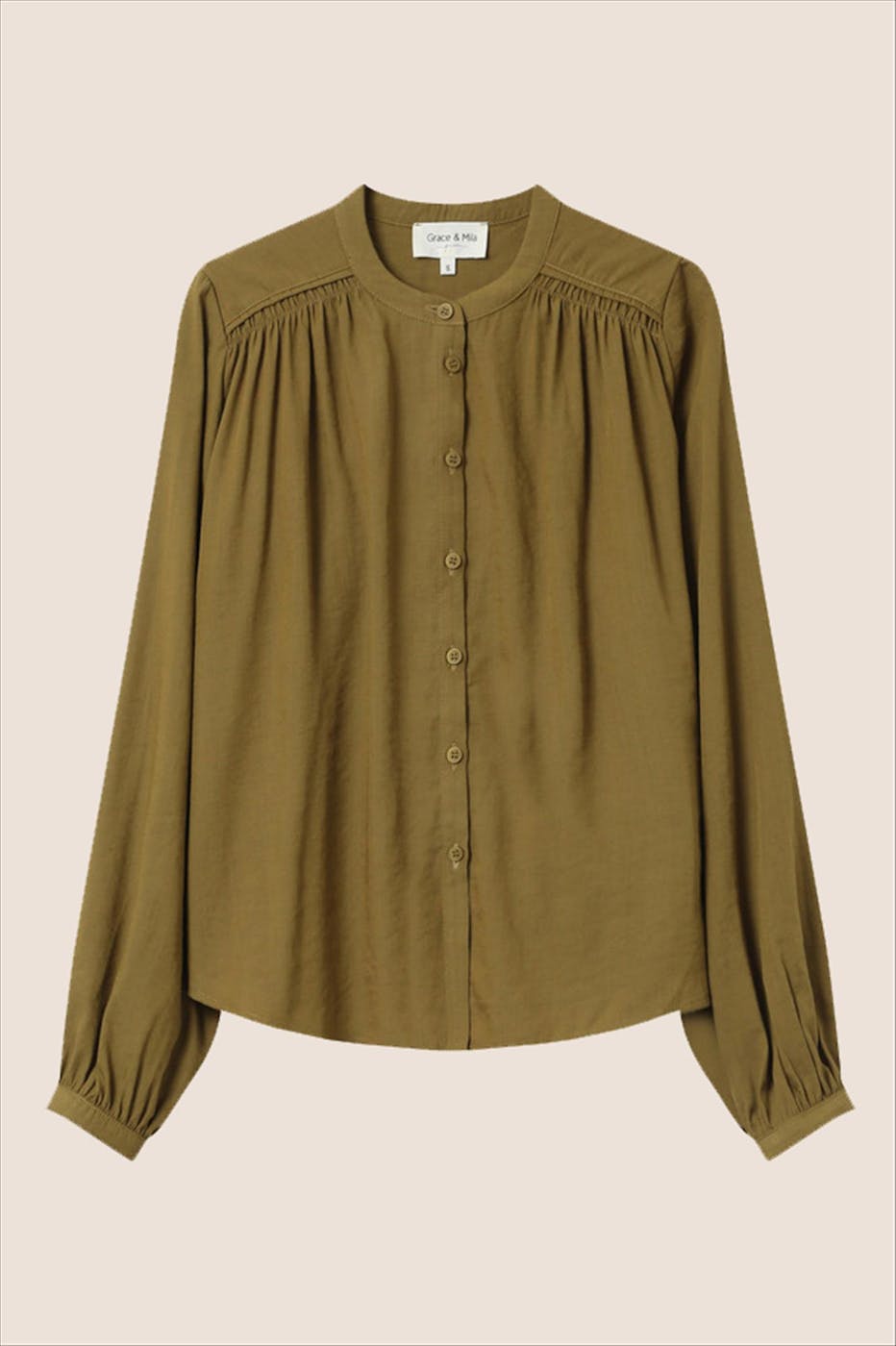 Grace & Mila - Olijfgroene Savannah blouse