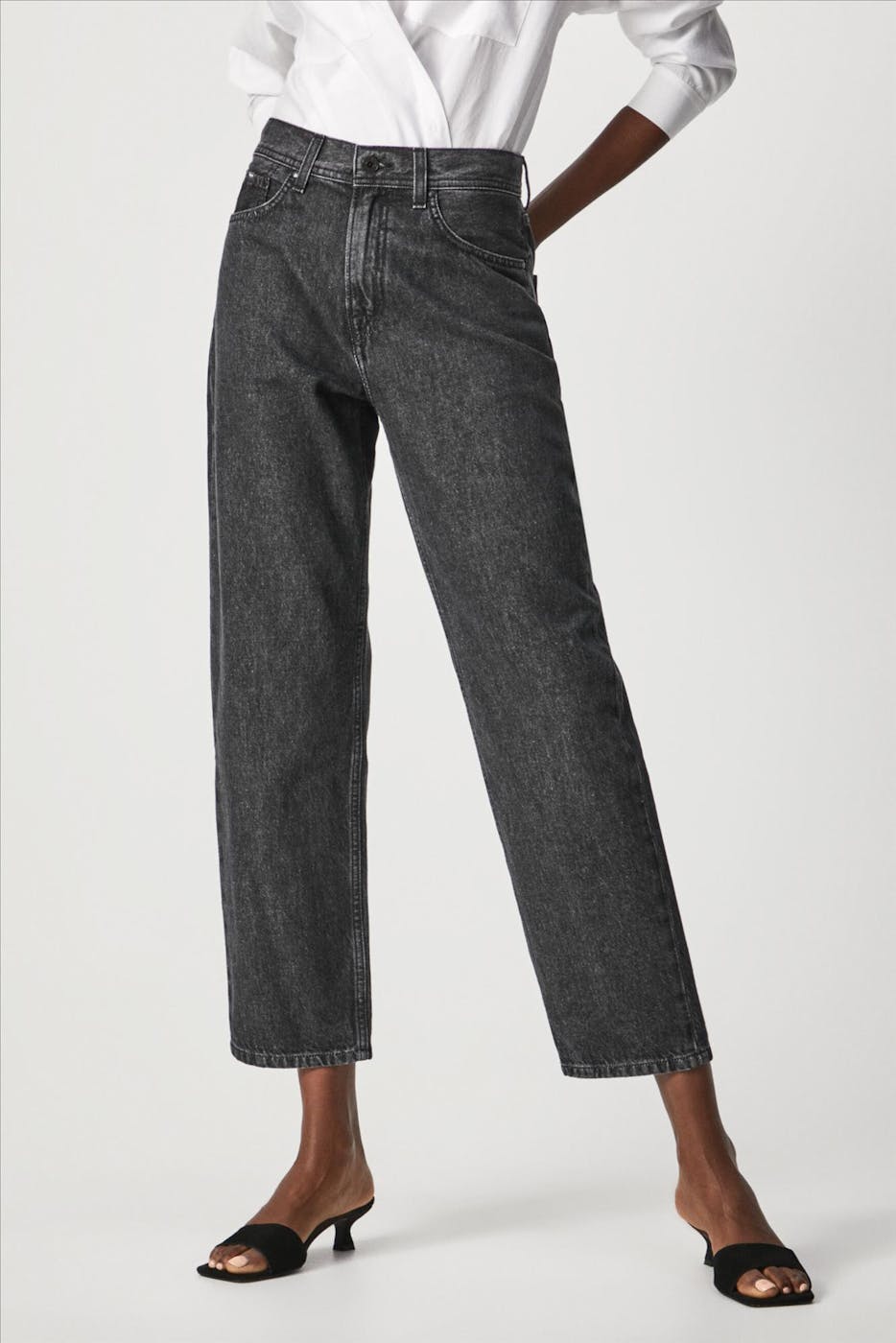 Pepe Jeans London - Zwarte Dover straight tapered jeans