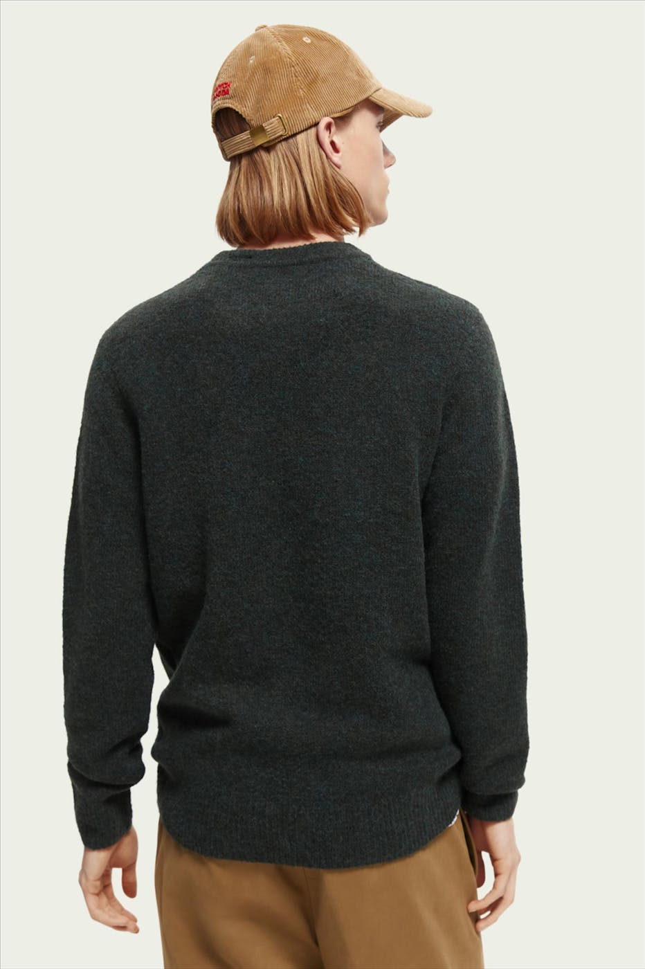 Scotch & Soda - Donkergroene Melange Crewneck Trui