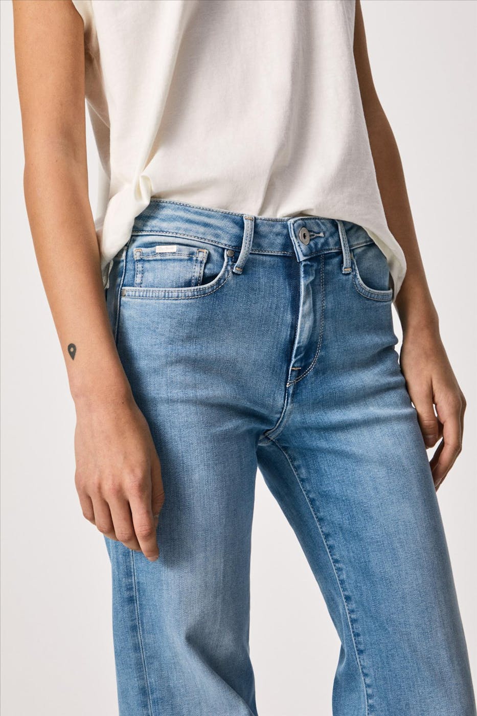 Pepe Jeans London - Lichtblauwe Audrey flared jeans