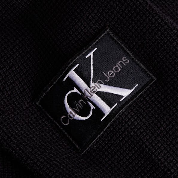 Calvin Klein Jeans - Zwarte Texture Badge cardigan