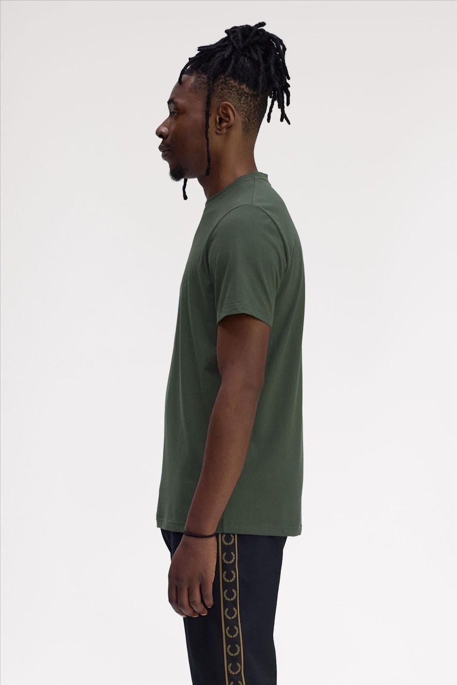 Fred Perry - Olijfgroene Embroidered T-shirt