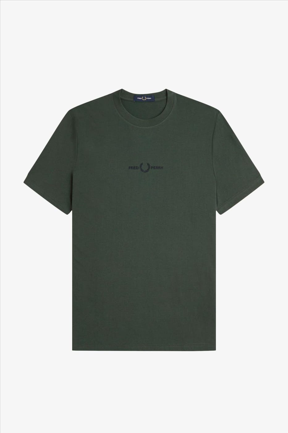 Fred Perry - Olijfgroene Embroidered T-shirt