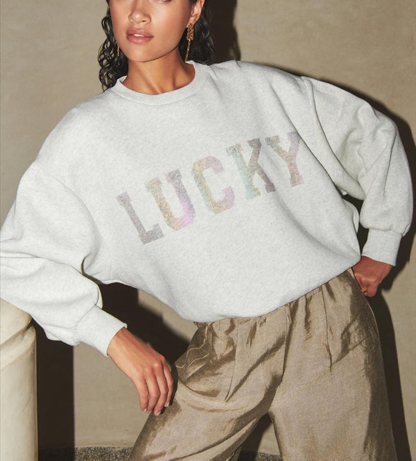 BY BAR - Grijze Bibi Lucky Rainbow sweater