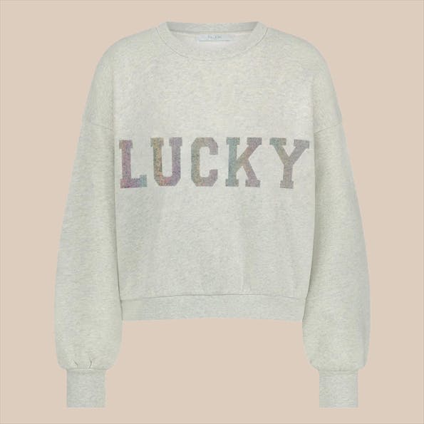 BY BAR - Grijze Bibi Lucky Rainbow sweater