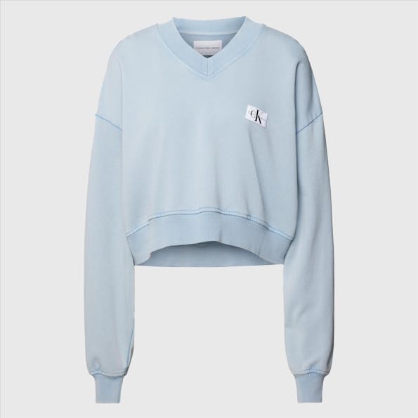 Calvin Klein Jeans - Lichtblauwe Logo Label sweater