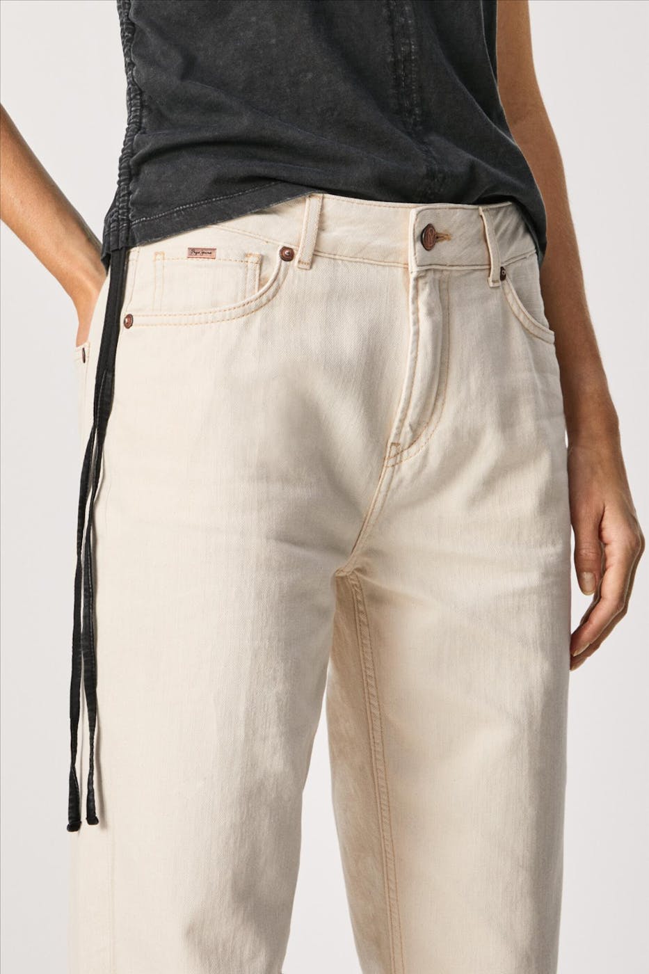 Pepe Jeans London - Ecru Mayfair wide flared jeans