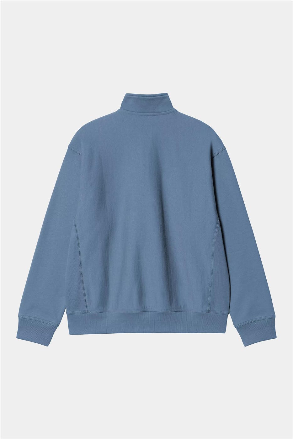 Carhartt WIP - Middenblauwe Half Zip American Script sweater