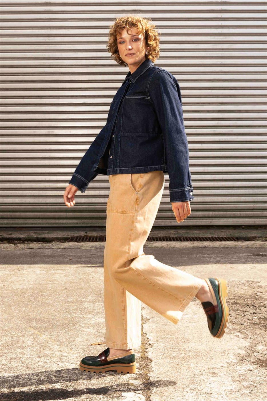 FRNCH - Pasteloranje wide jeans