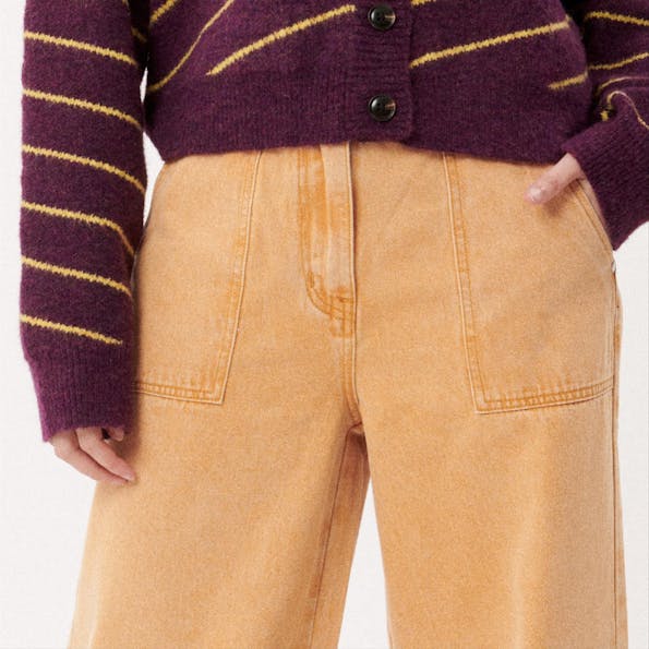 FRNCH - Pasteloranje wide jeans