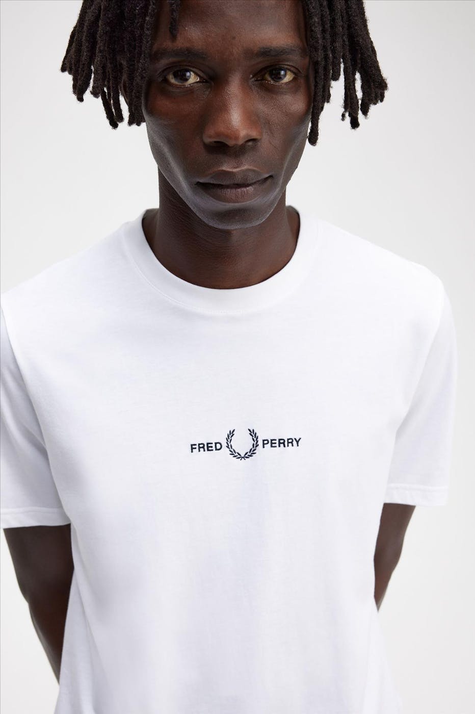 Fred Perry - Witte Embroidered T-shirt