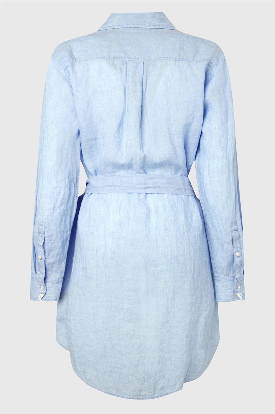 Pepe Jeans London - Lichtblauwe linnen Magda jurk