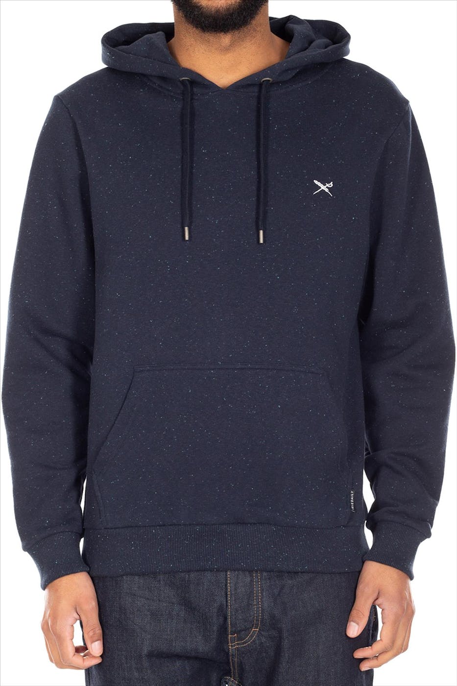 Iriedaily - Donkerblauw gespikkelde Retain Hoodie