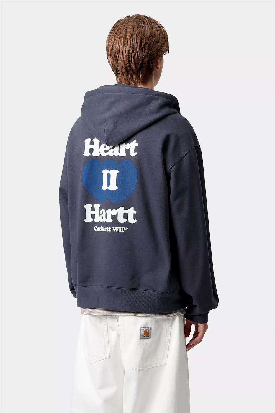 Carhartt WIP - Donkerblauwe Heart II Hartt zip hoodie