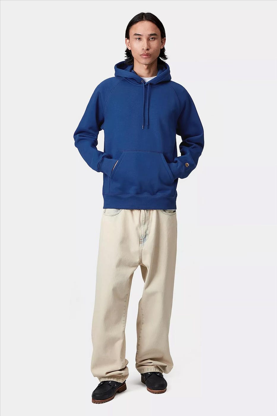 Carhartt WIP - Kobaltblauwe Chase hoodie
