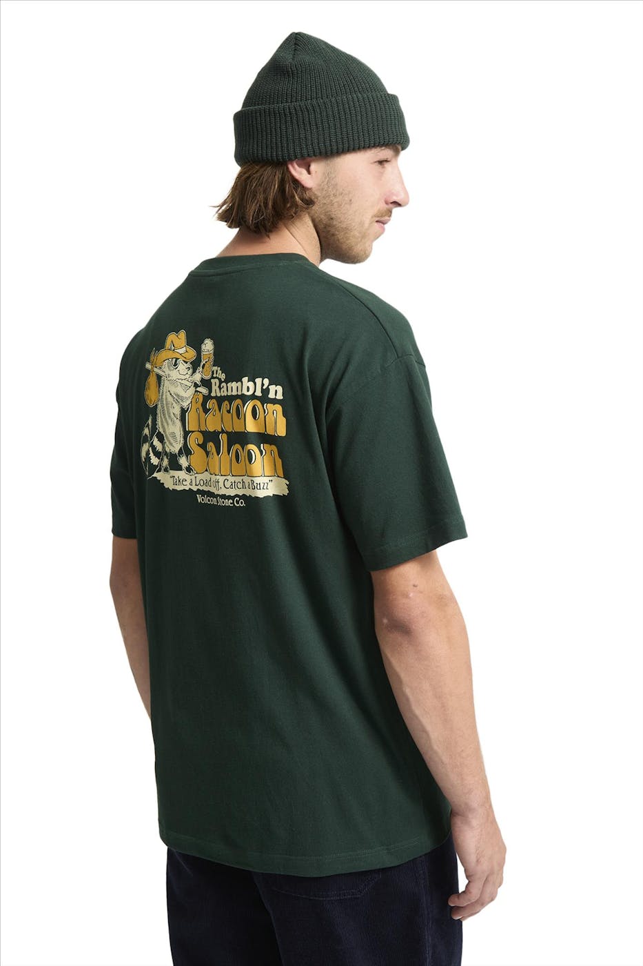 Volcom - Donkergroene Racoon T-shirt
