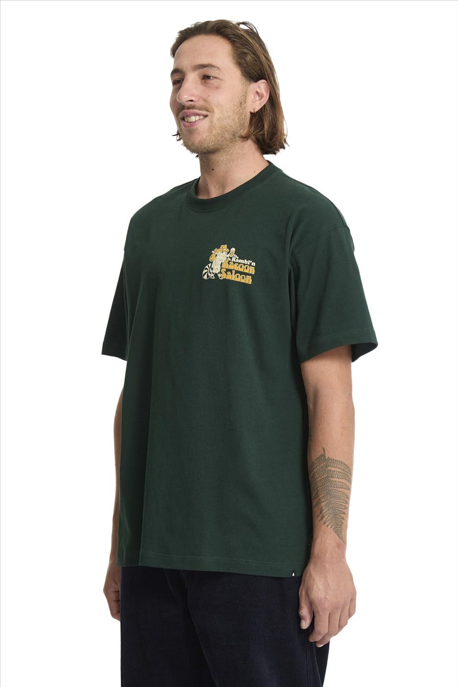 Volcom - Donkergroene Racoon T-shirt