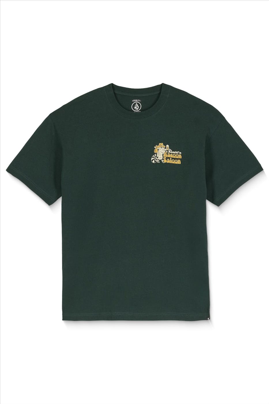 Volcom - Donkergroene Racoon T-shirt