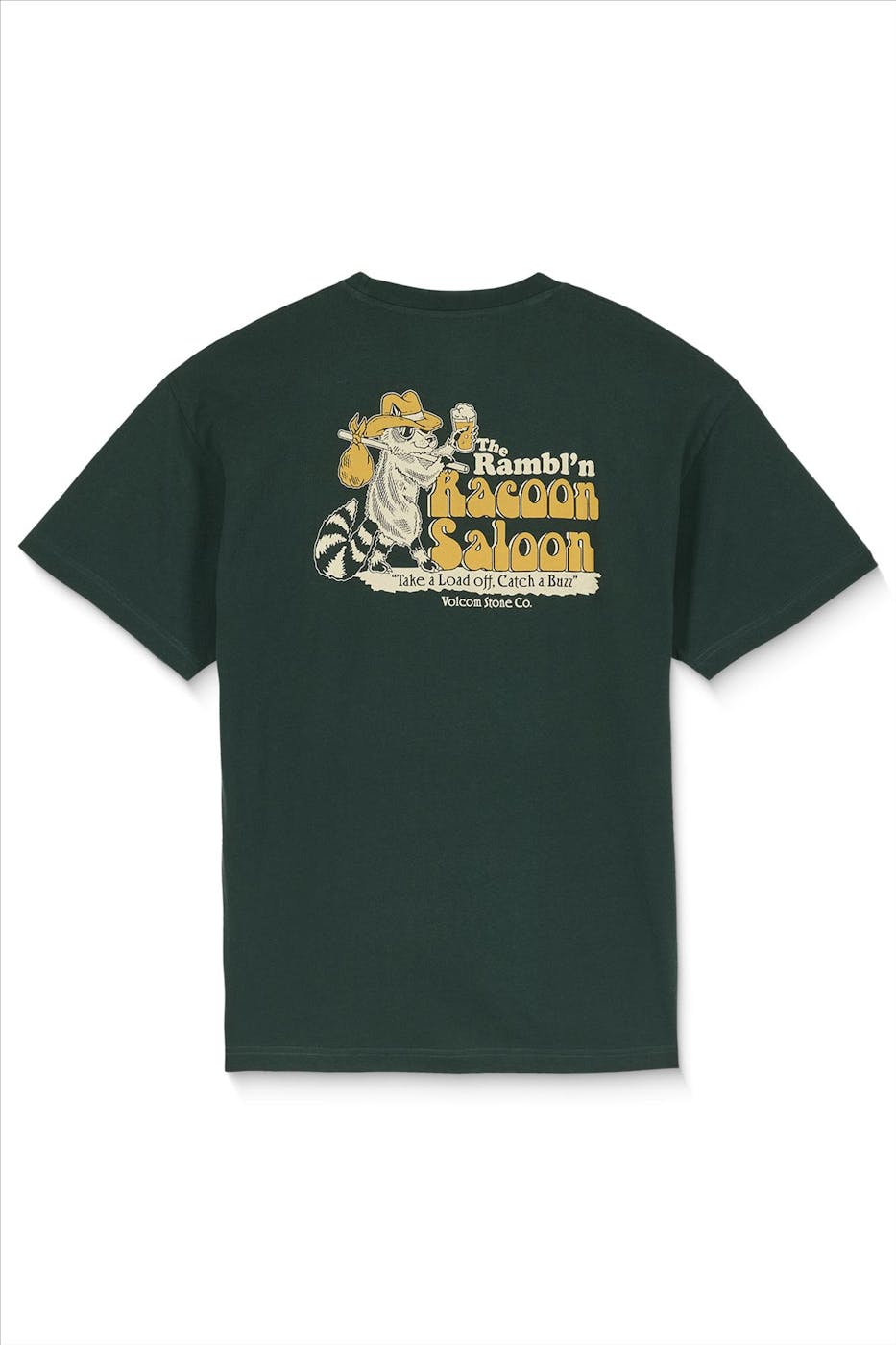 Volcom - Donkergroene Racoon T-shirt