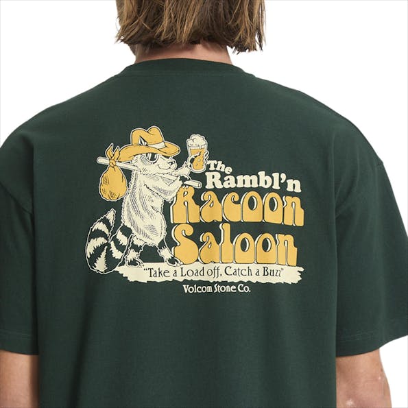Volcom - Donkergroene Racoon T-shirt