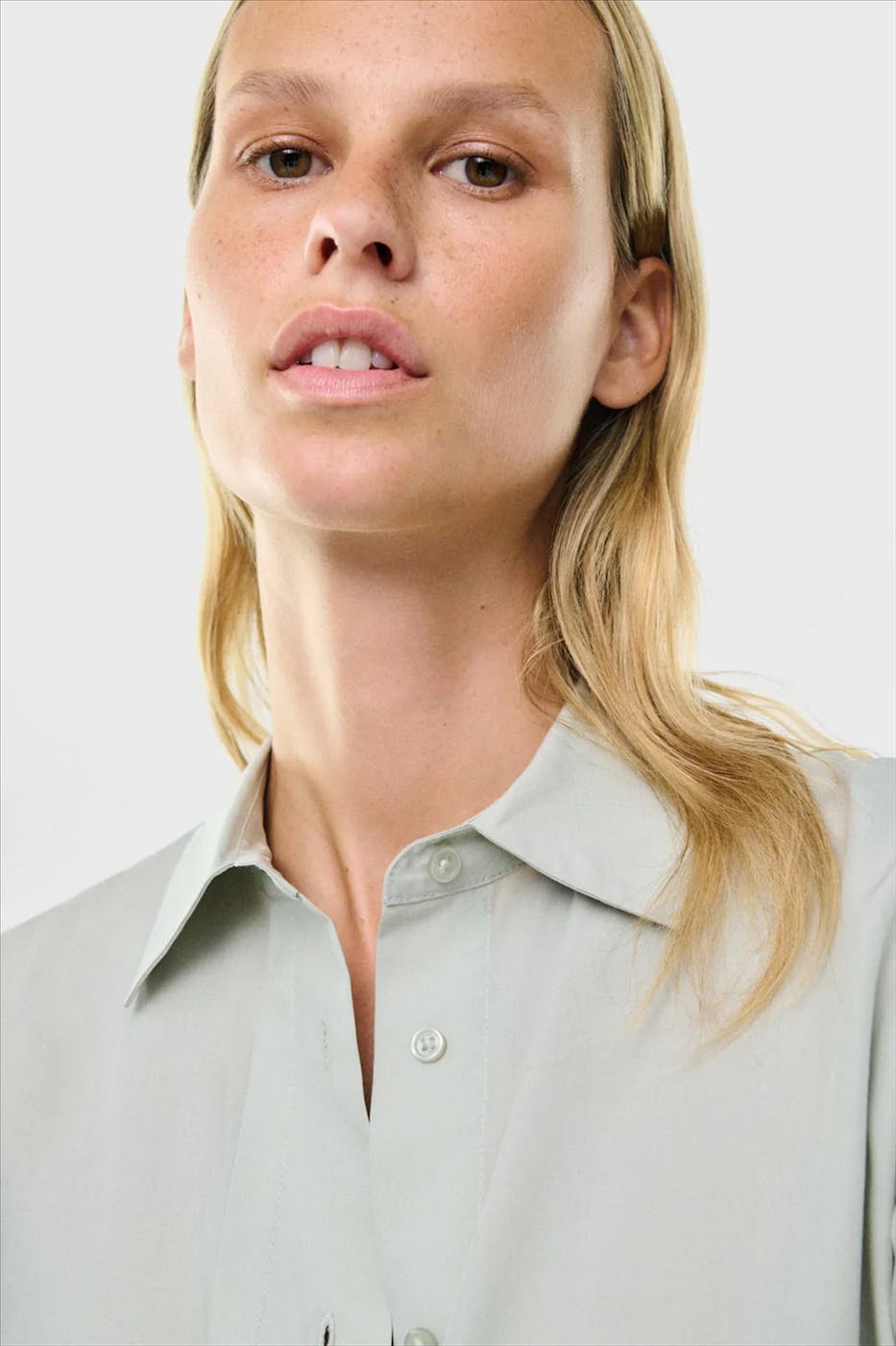 ECOALF - Lichtgroene Trimalf blouse