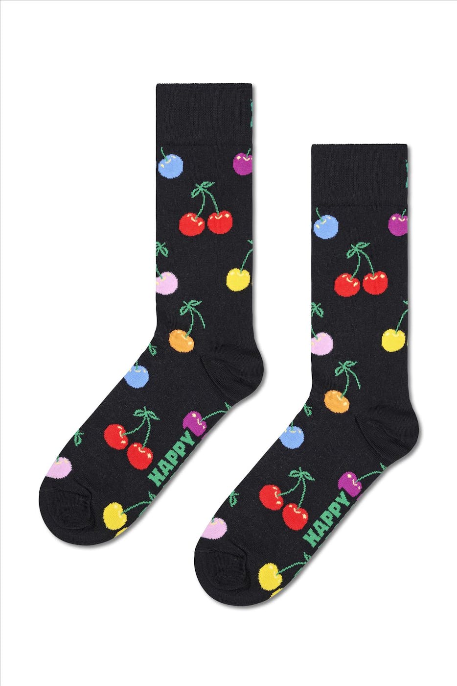 Happy Socks - Zwarte Cherry sokken maat 41-46