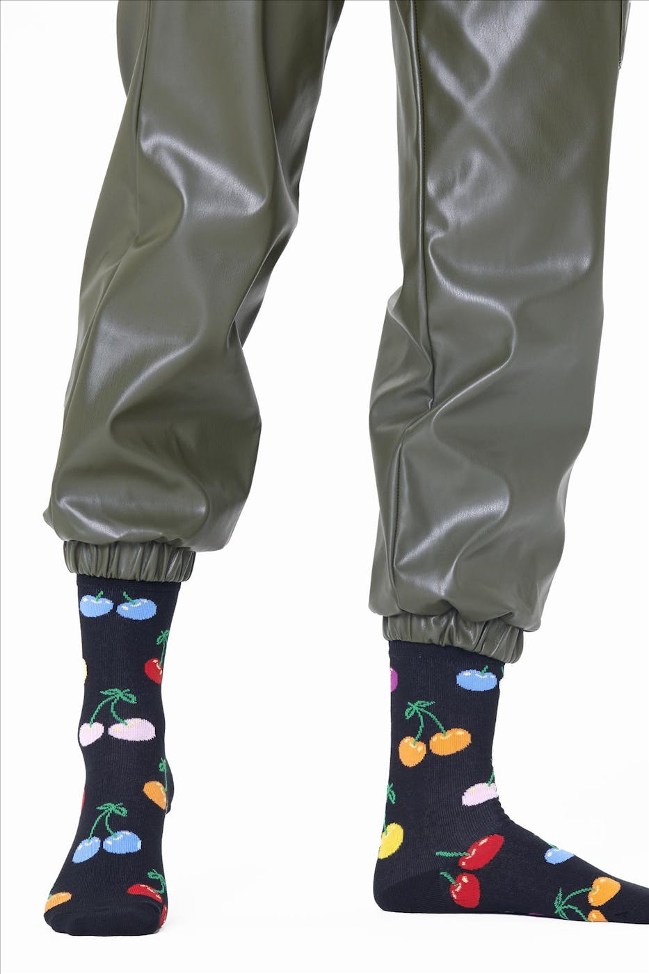 Happy Socks - Zwarte Cherry sokken maat 41-46