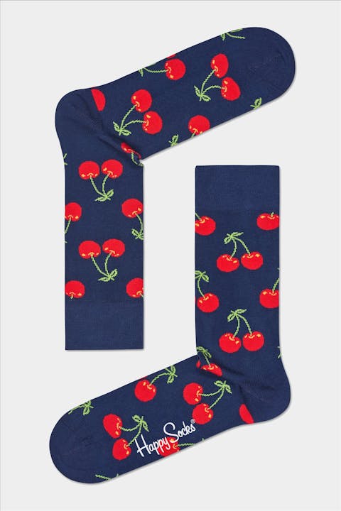 Happy Socks - Fruits Cherry - sokken - marine blauw - maat 41-46