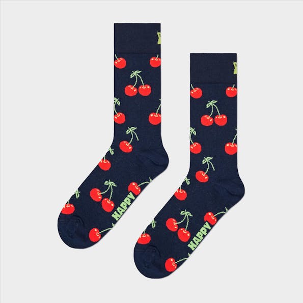 Happy Socks - Donkerblauwe Cherry sokken, maat: 41-46